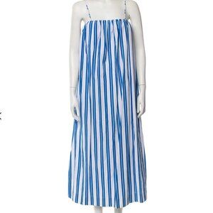 Ganni blue & white striped sundress